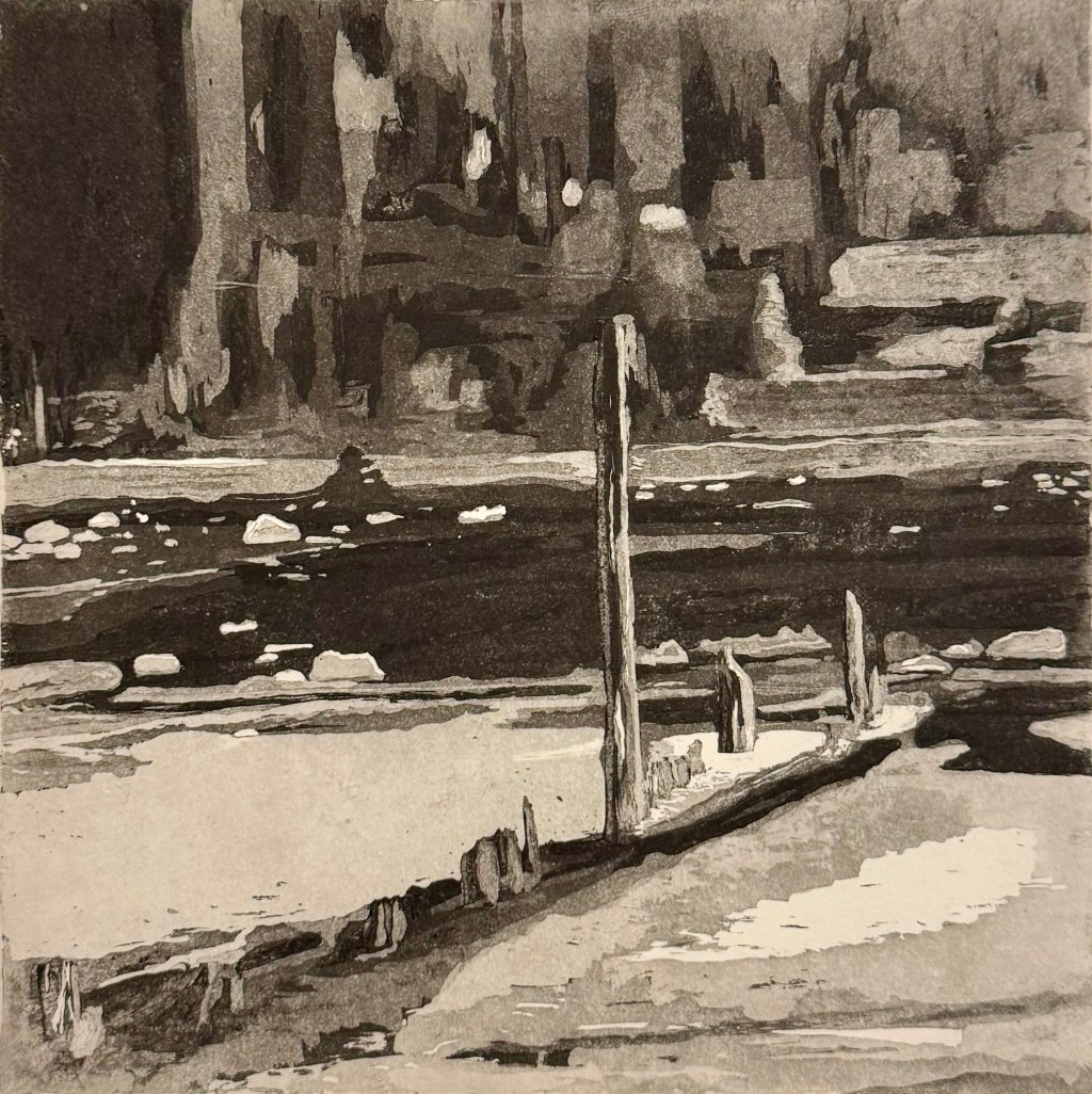 Gravure de Laurence Allemand présentée à l’exposition d'E.T.R. Balistic au Théätre de Cachan