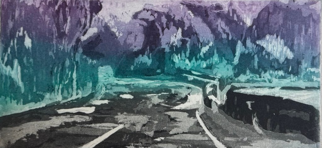 Gravure de Laurence Allemand présentée à la vente de Noël de l'atelier E.T.R. Balistic à Arcueil