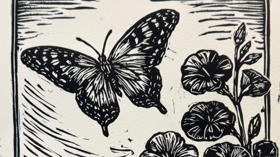 Gravure de Laurence Allemand pour l'exposition Métamorphose à l'atelier ETR Balistic